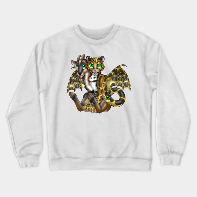 Chimera Cubs: Clouded Leopard (Ocher) Crewneck Sweatshirt by spyroid101